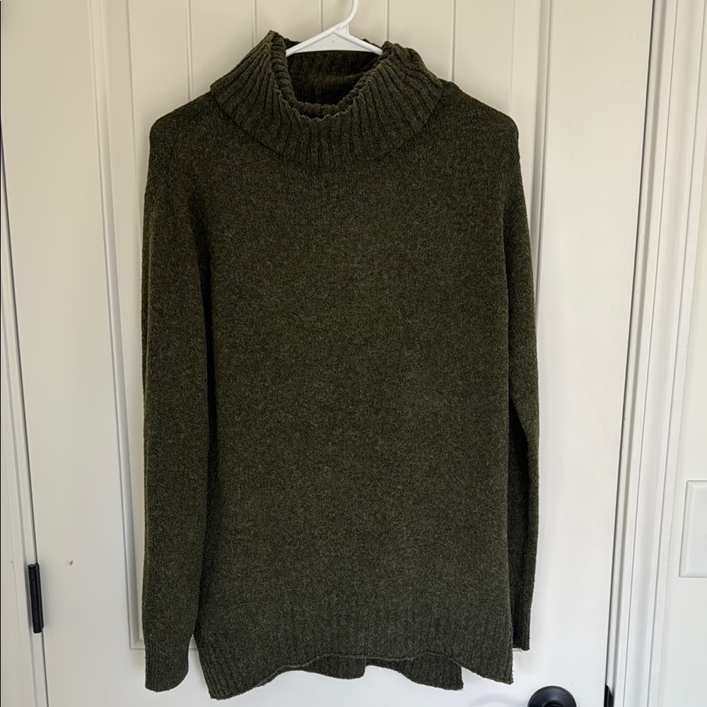 Olive Green Turtleneck Sweater